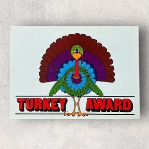Vintage 1982 Turkey Award Postcard by H. a L. Inc. of San Diego, CA